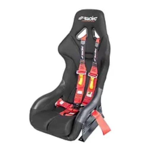 Kit omologato FIA completo di sedile con staffa e cintura rossa