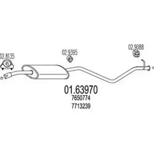 Marmitta fiat panda 141A 1100 prima serie (80-03)