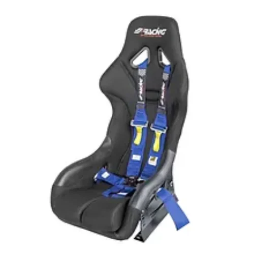 Kit omologato FIA completo di sedile con staffa e cintura blu